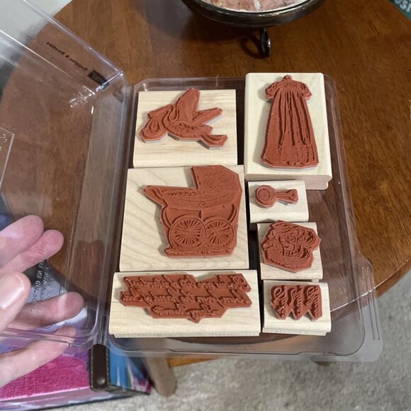 Stampin Up! Buggies & Booties, Baby Shower Themed, 7 Stamps - NEW - Picture 2 of 3